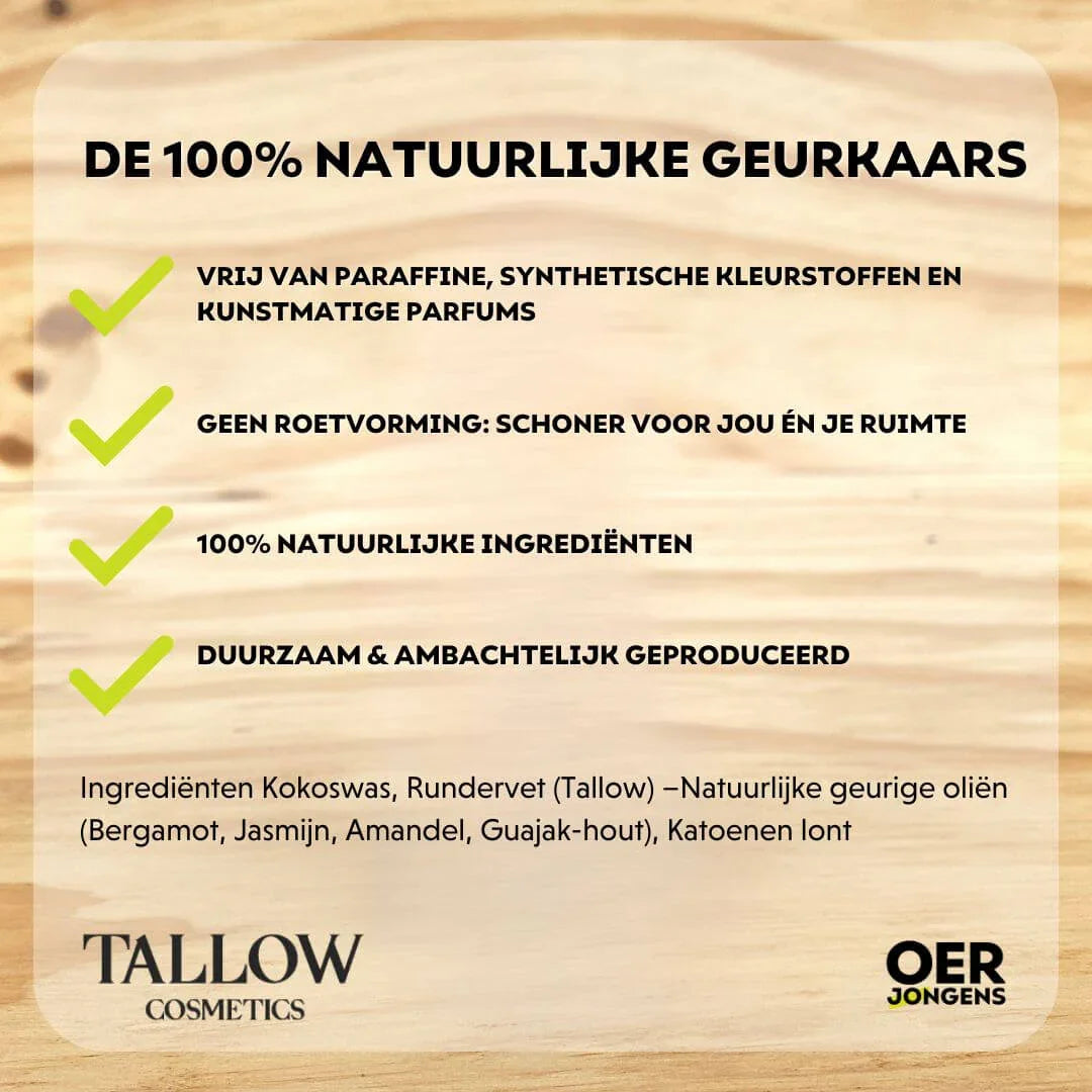 Tallow Cosmetics - Geurkaars - Imperial Gardens - Oerjongens