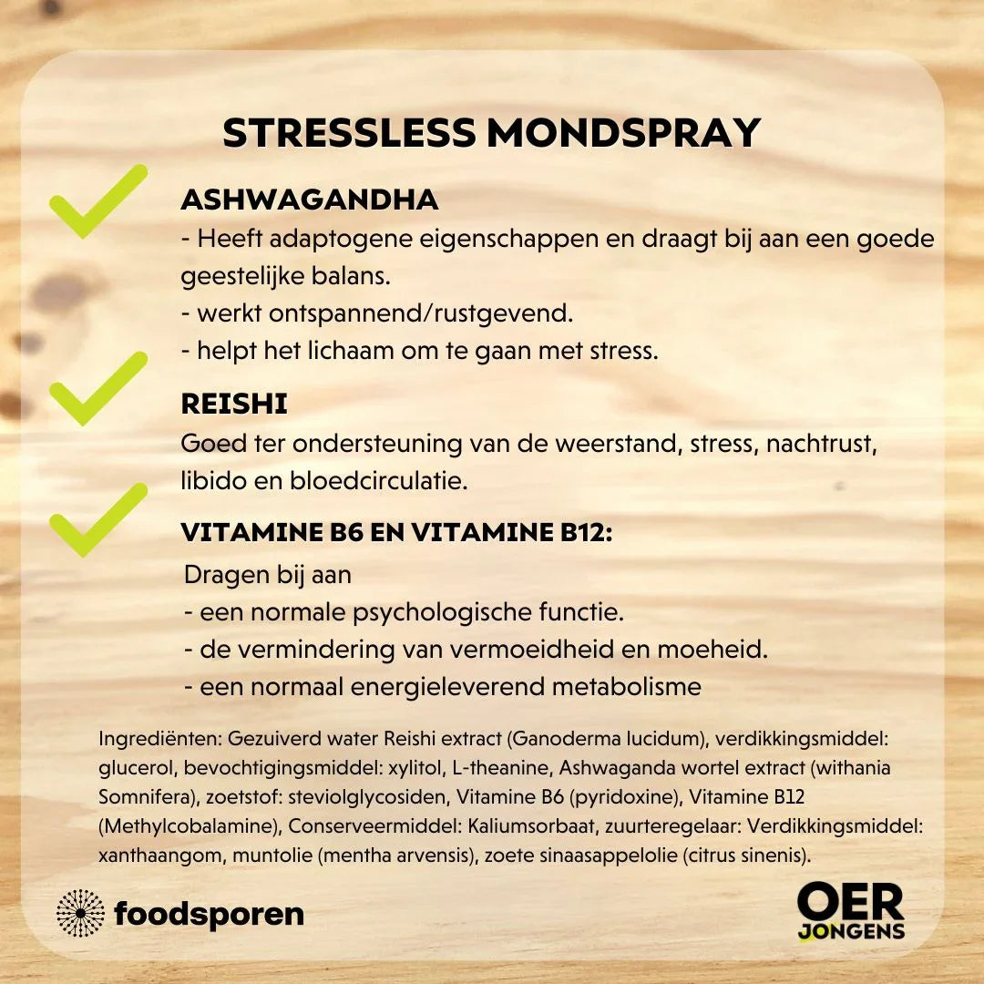 Foodsporen - StressLess mondspray - Oerjongens