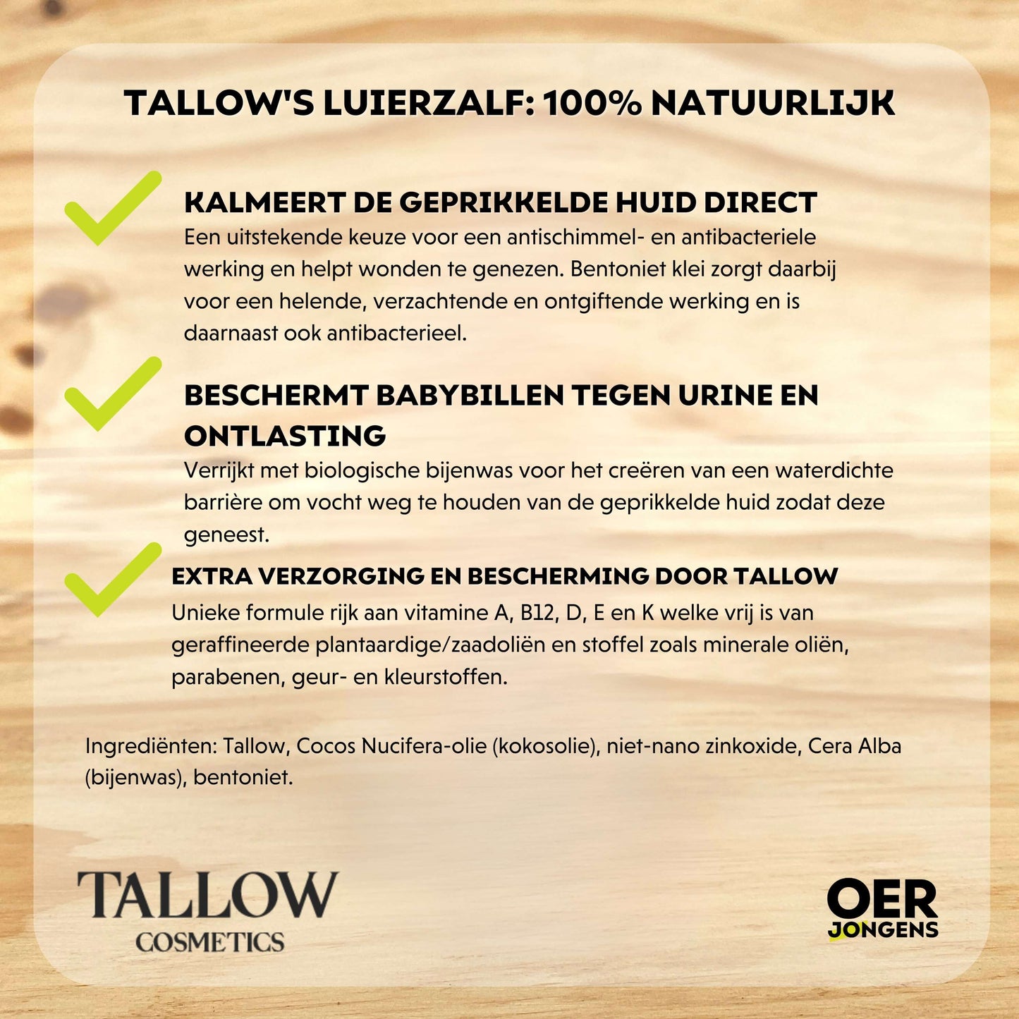 Gentle Zinc Balm – Luierzalf - Tallow Cosmetics