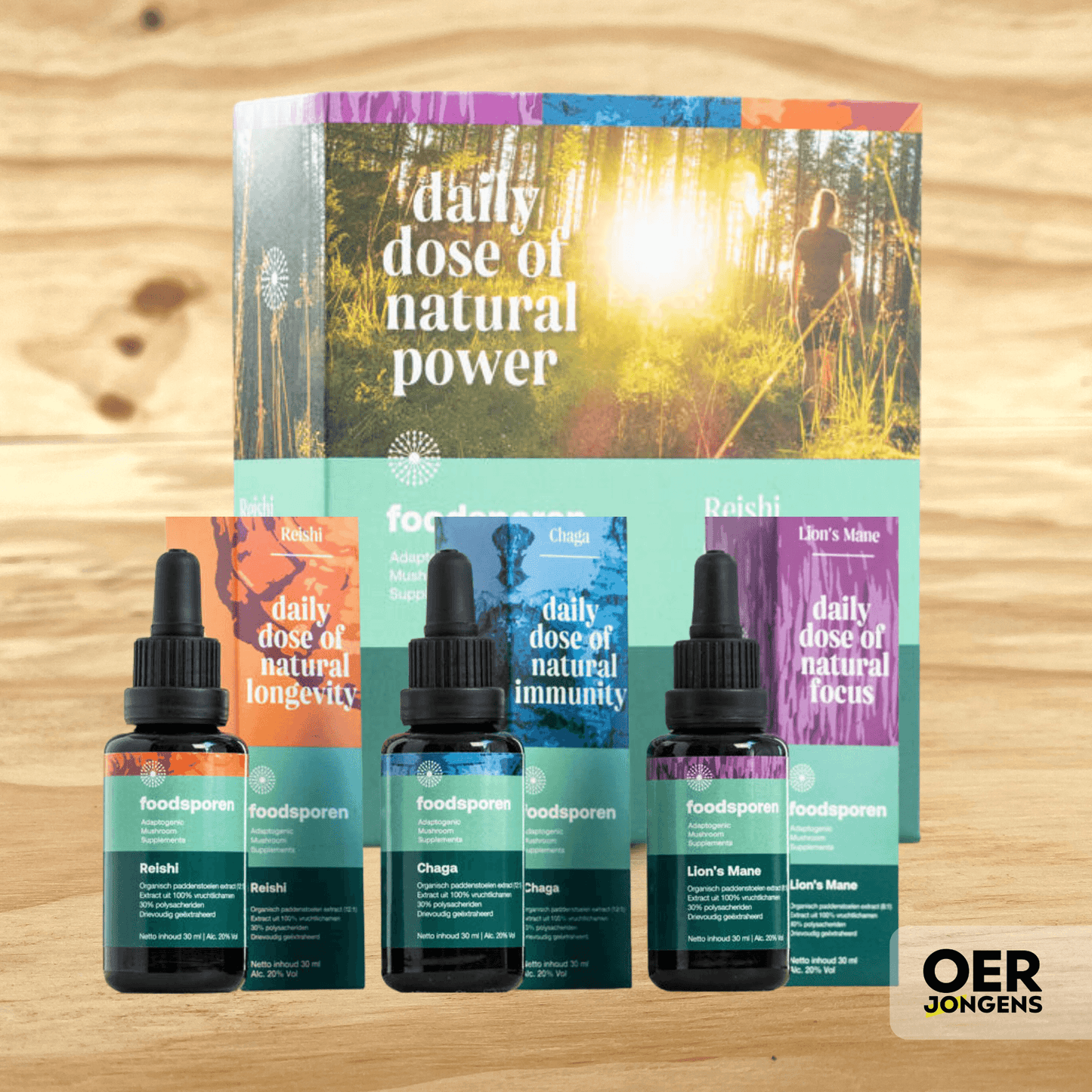 Combo-box van Foodsporen 3x 30ml - Oerjongens