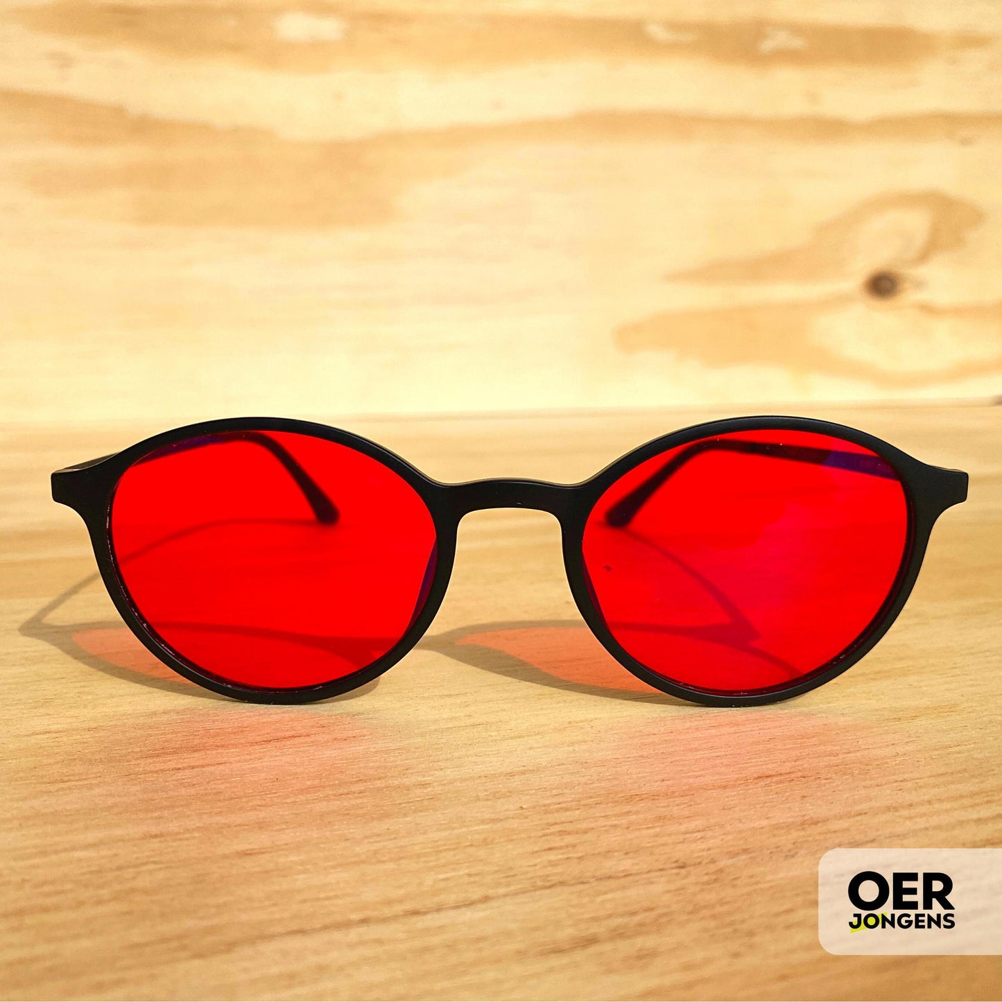 Oerjongens - Goedenacht - Blue blocker - Bril - ROOD - Oerjongens