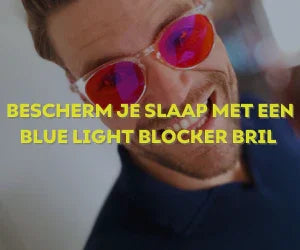 Blue light blocker bril voor ondersteuning van slaap