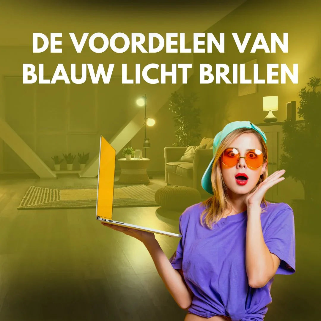Blauw licht bril tegen schermlicht in de avond