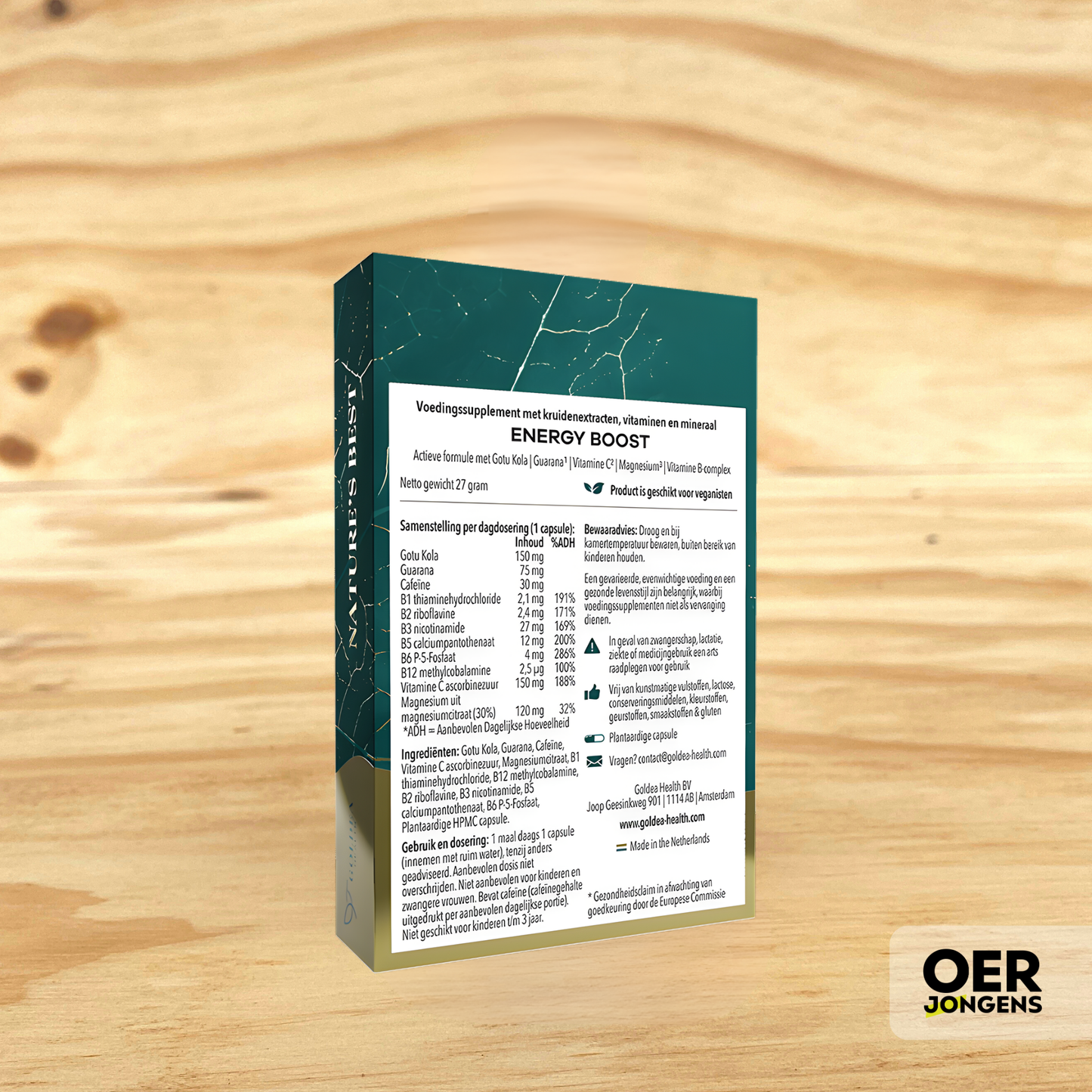 Actieve formule met Guarana, Gotu Kola, magnesium, vitamine C & B-complex. Vermindert vermoeidheid, ondersteunt energie en concentratie. 100% vegan.