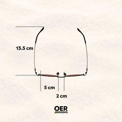 Close-up van Oerjongens Nachtrust Blue Blocker bril