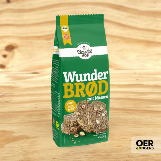 Bauckhof Wonder Broodmix Noten Glutenvrij Bio 600 g - Rijk aan eiwit!!