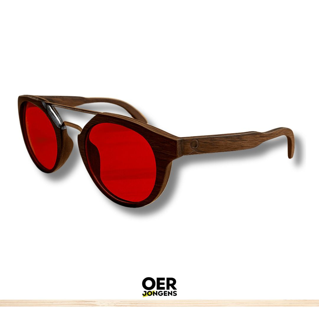 De Oerjongens Bosrust Blue Blocker Bril van echt hout blokkeert blauw licht, bevordert melatonine en helpt je dieper slapen. 