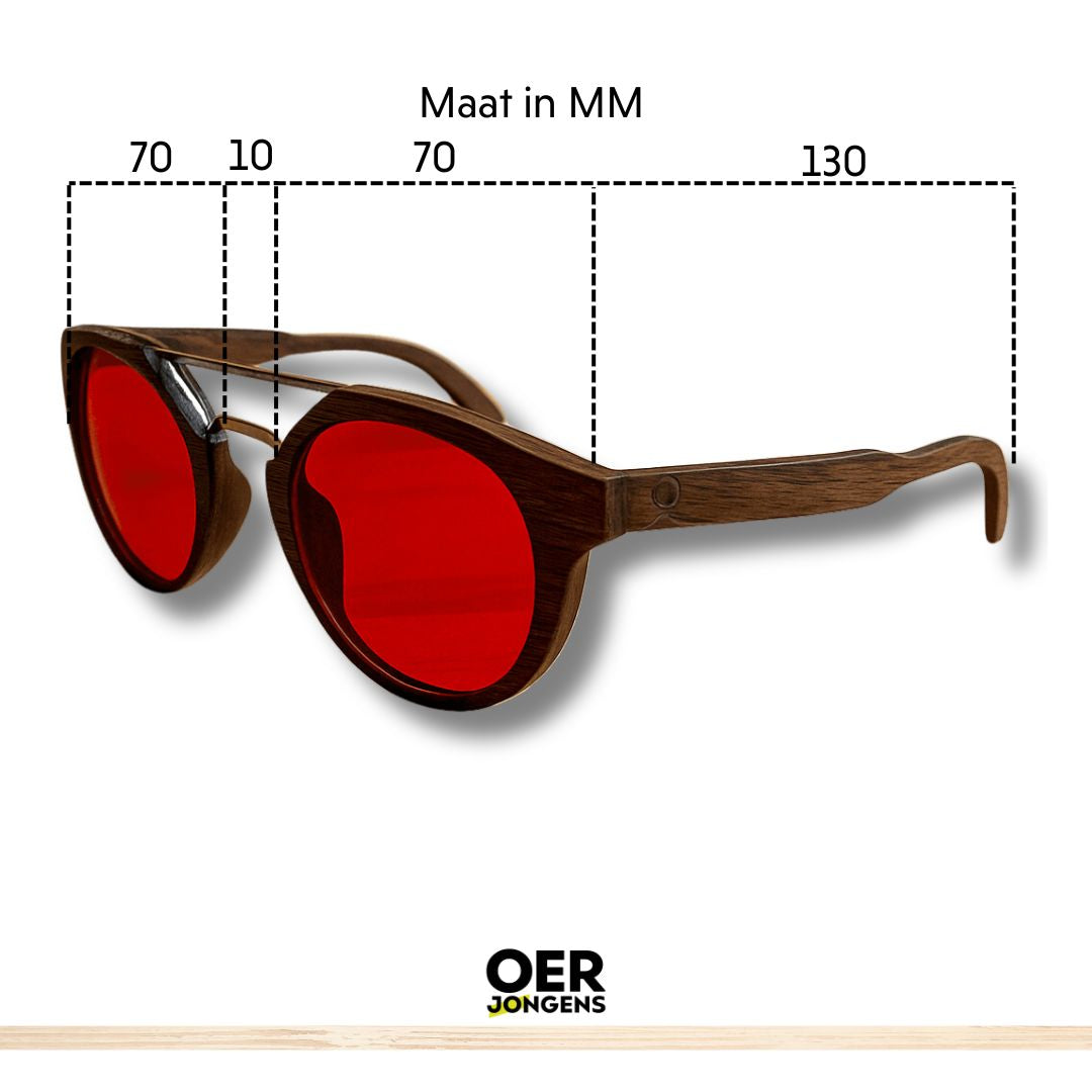 De Oerjongens Bosrust Blue Blocker Bril van echt hout blokkeert blauw licht, bevordert melatonine en helpt je dieper slapen. 