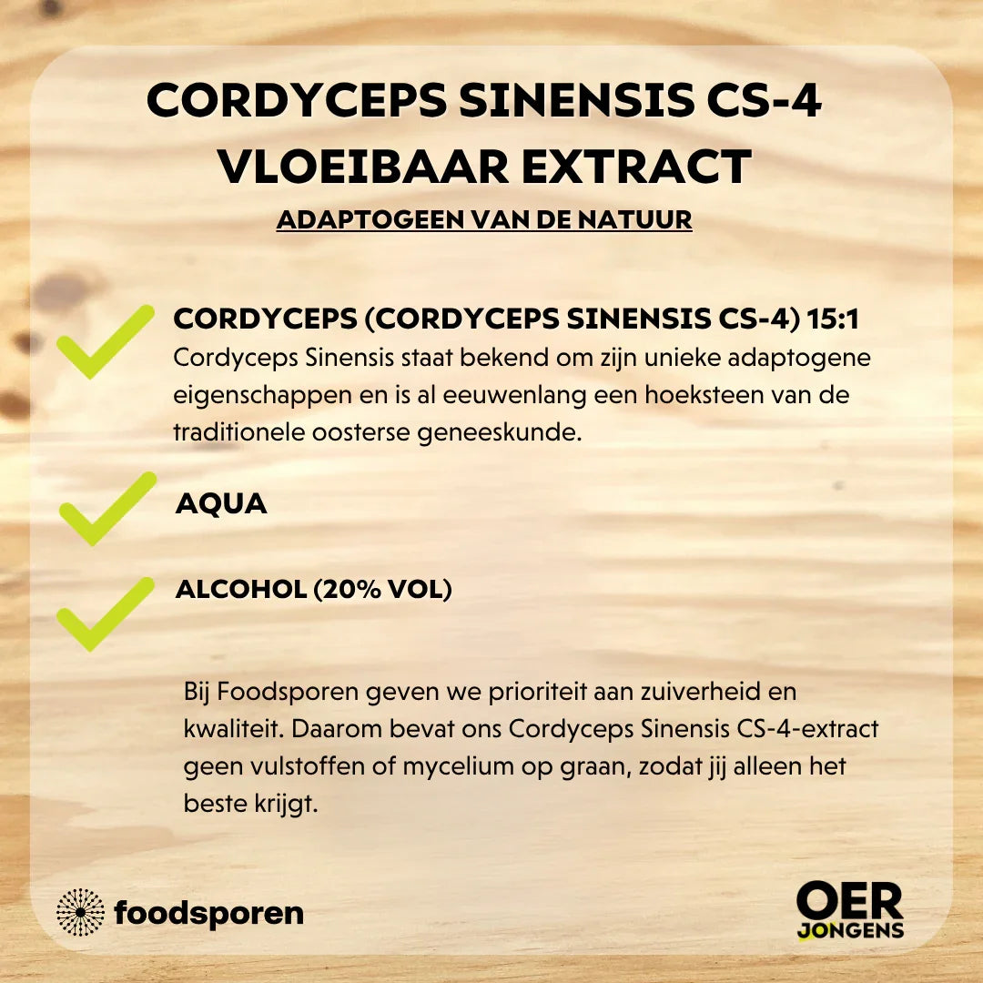 Foodsporen Cordyceps tinctuur