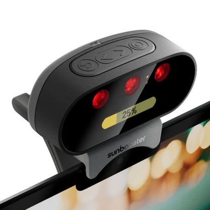 SunBooster SLS2000 op monitor voor thuiswerken