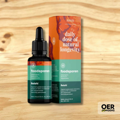 Foodsporen - Reishi Vloeibaar Extract – Ondersteuning voor Immuunsysteem en Vitaliteit - Oerjongens